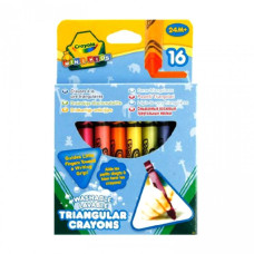 16 Crayons Lavable Triangulair