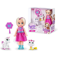 Sparkle Girlz-Playset Dolls&Pets 4.7